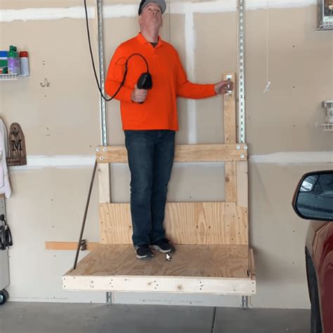 garage elevator diy|homemade elevator with winch.